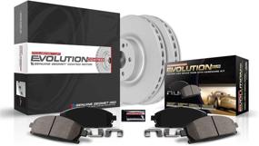 img 2 attached to 🚗 Power Stop CRK1043: Premium Coated Brake Rotor & Ceramic Brake Pads - Front Set