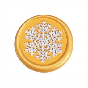 img 2 attached to Add A Touch Of Elegance To Your Christmas Cards With Vintage Snowflake Wax Stamp By Yoption