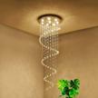 sm saint mossi modern k9 crystal spral raindrop chandelier lighting flush mount crystal chandeliers, crystal light fixture, 8 gu10 bulbs required d24 x h69 logo