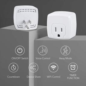 img 3 attached to HBN Smart Plug Mini 15A, WiFi Smart Outlet Works With Alexa, Google Home Assistant, Remote Control With Timer Function, No Hub Required, ETL Certified, 2.4G WiFi Only, 2-Pack