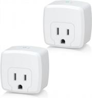 hbn smart plug mini 15a, wifi smart outlet works with alexa, google home assistant, remote control with timer function, no hub required, etl certified, 2.4g wifi only, 2-pack logo