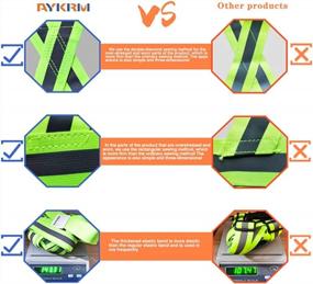 img 3 attached to 🔆 AYKRM 9 Color Reflective Vest: Hi Vis Bands, Adjustable & Multi-Purpose for Running, Cycling, Motorcycle Safety, Dog Walking - High Visibility Gear