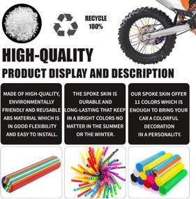 img 2 attached to 72 PCS PSLER Mix Color Spoke Skins For Motorcycle, Bike, Wheelchair & Baby Carriage - Spoke Covers For Decoration, Protection & Pipe Wraps With Packing Box