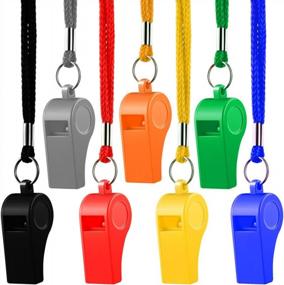img 2 attached to 12-Pack Sports Whistles With Lanyard - Loud Crisp Sound Bulk For Coaches, Referees And Officials | Hipat Whistle