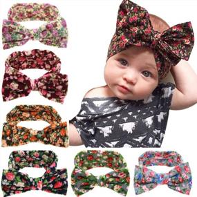 img 4 attached to 👶 Turban-style Knotted Baby Headbands and Bows for Newborns, Toddlers, and Kids Hair Accessories (QM007)