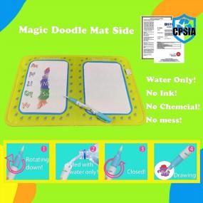 img 3 attached to 🎯 Fun Learning Busy Board Dress with Practice Toys and Magic Doodle Mat for Alphabet and Number Tracing Practice