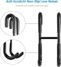 img 3 attached to Black Frameless Glass Shower Door Towel Hooks (2-Pack) By Simtive - Squeegee Hanger For Bathroom Doors.