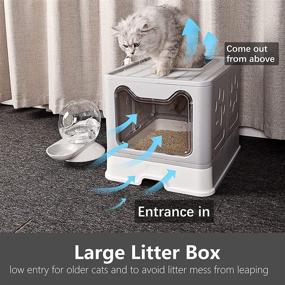 img 3 attached to PandaFairy Foldable Litter Anti Splashing Closed Cats best: Litter & Housebreaking