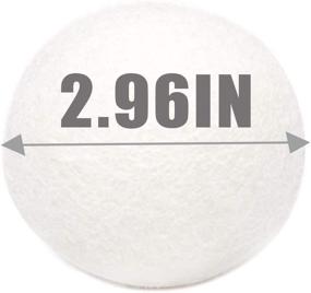img 3 attached to 🧺 Wool Dryer Balls 4 Pack XL: Premium New Zealand Wool Laundry Balls for Organic Softening, Safely Reduce Wrinkles & Drying Time - White & Grey
