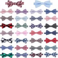 🐶 30 pcs segarty dog bow ties: adjustable collar grooming bows for small/medium dogs - christmas neck tie valentine holiday dog ties – bulk puppy bow ties for dogs logo