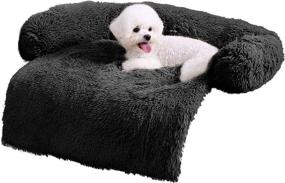 img 4 attached to 🐶 HACHIKITTY Dog Sofa Mat Cover: Soft Plush Furniture Protector for Dogs