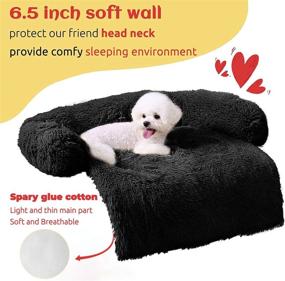 img 3 attached to 🐶 HACHIKITTY Dog Sofa Mat Cover: Soft Plush Furniture Protector for Dogs