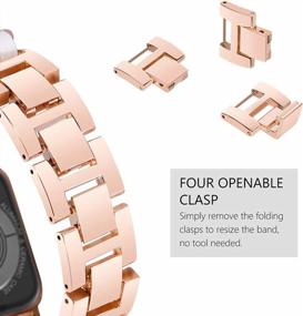 img 1 attached to «Bling Rhinestone Metal Link Apple Watch Band For Women - Совместимость с сериями 1-8 и SE»