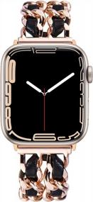 img 2 attached to «Bling Rhinestone Metal Link Apple Watch Band For Women - Совместимость с сериями 1-8 и SE»
