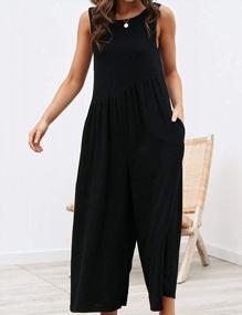 img 3 attached to Stylish And Comfortable Women'S Chiffon Sleeveless Jumpsuits With Pockets