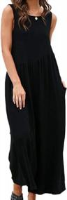 img 4 attached to Stylish And Comfortable Women'S Chiffon Sleeveless Jumpsuits With Pockets