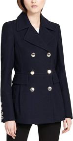 img 3 attached to Calvin Klein Womens Polished Button Women's Clothing for Coats, Jackets & Vests