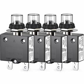 img 4 attached to 4Pcs Of DIYhz 10 Amp Push Button Thermal Circuit Breaker With Quick Connect Terminals And Waterproof Transparent Cap, Ideal For 32V DC And 125/250VAC 50/60Hz Manual Reset