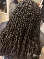 img 1 attached to 4 Packs Pre-Twisted Passion Twists Synthetic Crochet Braids 18 Inch Black Pre-Looped Spring Bomb Crochet Hair Extensions Fiber Fluffy Curly Twist Braiding Hair (1B#, 18 Inch (Pack Of 4)) review by Nigel Morris