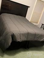 img 1 attached to Ultimate Luxury And Comfort: COHOME Queen Down Alternative Comforter In Reversible Dark Grey - Machine Washable And All-Season Quilted Duvet Insert With Corner Tabs review by Emanuel Frison