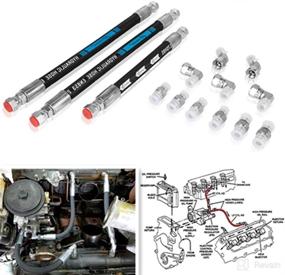 img 4 attached to 🔧 SEVENW 7.3L Powerstroke High Pressure Oil Pump (HPOP) Hose Line Kit and Cross Line Pipe for 1999-2003 Ford