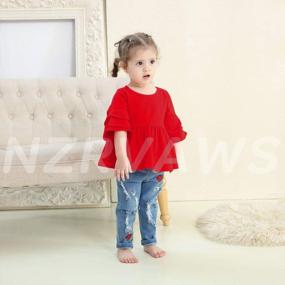 img 3 attached to Adorable Floral And Leopard Print Baby Girl Clothes With Stylish Denim Jeans And Pants In Sizes Up To 4T