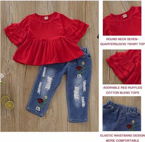 img 1 attached to Adorable Floral And Leopard Print Baby Girl Clothes With Stylish Denim Jeans And Pants In Sizes Up To 4T
