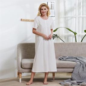 img 2 attached to Keyocean Womens Nightgowns Cotton Sleepwear Women's Clothing - Lingerie, Sleep & Lounge