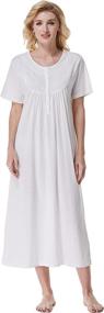 img 4 attached to Keyocean Womens Nightgowns Cotton Sleepwear Women's Clothing - Lingerie, Sleep & Lounge