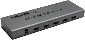 img 4 attached to XOLORspace 61141 1X4 HDMI Splitter 4K 60HZ 4:4:4 HDR - понижение разрешения 4K до 1080P