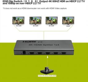 img 2 attached to XOLORspace 61141 1X4 HDMI Splitter 4K 60HZ 4:4:4 HDR - понижение разрешения 4K до 1080P