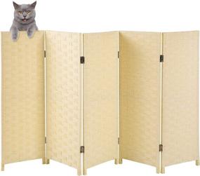 img 4 attached to 🐱 Yangbaga Cat Litter Box Privacy Screen - 5ft Wide 3.1ft High, Foldable & Detachable for Easy Storage, Enhancing Decor whilst Offering Great Functionality