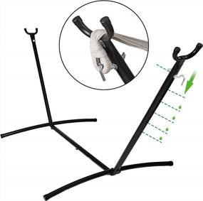 img 1 attached to 2-Person 9Ft Heavy Duty Steel Hammock Stand W/ Portable Carrying Bag - Perfect For Indoor & Outdoor Use!