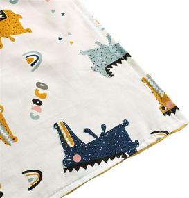 img 1 attached to POSENPRO Baby Blanket: Soft Plush Minky Crocodile Double Layer Throw For Boys Girls, Stroller & Crib - 30X40 Inches