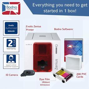 img 3 attached to Evolis Zenius Single Sided ID Card Printer & Complete Supplies Package With Bodno Bronze Edition ID Software
