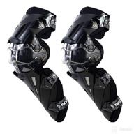 🏍️ black racing knee guards by scoyco: motorcycle knee pad with advanced bionic collision avoidance technology for moto/atv/bmx crashes logo