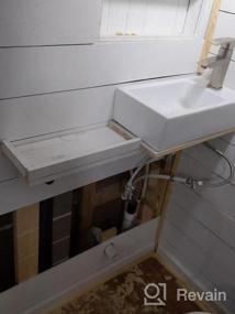 img 5 attached to HOROW Bathroom Small Wall Mount Rectangle Corner Sink White Porcelain Ceramic Vessel Sink, Right Hand
