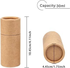 img 3 attached to Pack Of 12 BurlyWood Kraft Paperboard Tubes - 30Ml Round Kraft Paper Containers For Pencils, Tea, Coffee, Cosmetics, Crafts, And Gift Packaging By BENECREAT