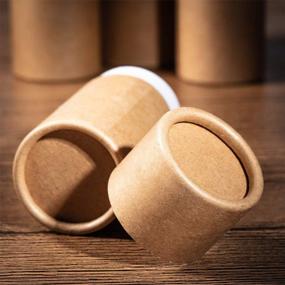 img 1 attached to Pack Of 12 BurlyWood Kraft Paperboard Tubes - 30Ml Round Kraft Paper Containers For Pencils, Tea, Coffee, Cosmetics, Crafts, And Gift Packaging By BENECREAT