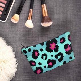 img 1 attached to Chic And Spacious Leopard Print Cosmetic Bag - LOOMILOO Women'S Water Resistant Travel Toiletry Organizer