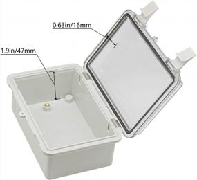 img 1 attached to Zulkit Junction Box ABS Plastic Dustproof Waterproof IP65 Electrical Boxes Hinged Shell Outdoor Universal Project Enclosure Clear Cover With 2 Cable Glands 5.9 X 3.9 X 2.8 Inch (150X100X70 Mm)
