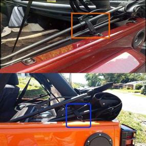 img 2 attached to 🔒 ALAVENTE | Durable Top Tie Down Straps Sunrider | 21" x 1.5" Adjustable Tie-Down Straps | Secure Fasteners for Jeep Wrangler JK JKU YJ TJ JL JLU Unlimited & Sports | Pack of 10