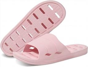 img 3 attached to FINLEOO Shower Slippers: Quick-Drying, Soft Sole Open Toe House Slippers For Men And Women