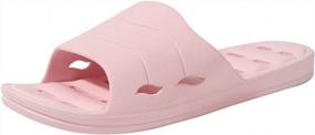 img 4 attached to FINLEOO Shower Slippers: Quick-Drying, Soft Sole Open Toe House Slippers For Men And Women