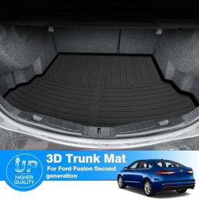 img 3 attached to All Weather Cargo Liner Trunk Mat for 2013-2020 Ford Fusion - Custom Fit for S, SE, Titanium, Platinum and Sport Models