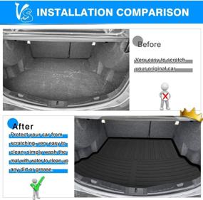 img 1 attached to All Weather Cargo Liner Trunk Mat for 2013-2020 Ford Fusion - Custom Fit for S, SE, Titanium, Platinum and Sport Models