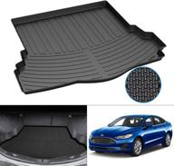 all weather cargo liner trunk mat for 2013-2020 ford fusion - custom fit for s, se, titanium, platinum and sport models logo