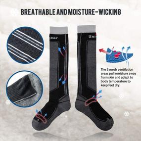 img 2 attached to Merino Wool Ski Socks By Unigear For Men And Women – Warm, Soft And Perfect For Skiing, Snowboarding, Climbing And Cold Weather