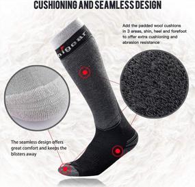 img 1 attached to Merino Wool Ski Socks By Unigear For Men And Women – Warm, Soft And Perfect For Skiing, Snowboarding, Climbing And Cold Weather