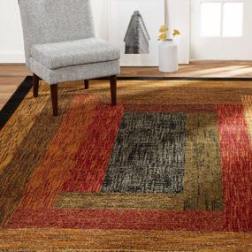 img 4 attached to Add Contemporary Flair To Your Home With The Home Dynamix Royalty Vega Geometric Rug - Black/Brown - 9'2"X12'6